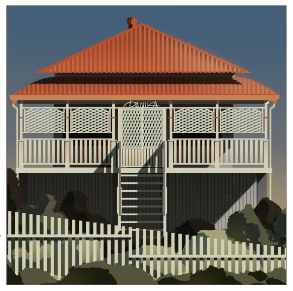 A Queenslander style house.